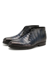 Ботинки из кожи аллигатора Santoni