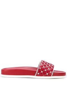 Valentino стеганые шлепанцы Valentino Garavani Rockstud
