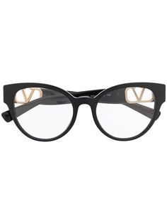 Valentino Eyewear очки в круглой оправе с логотипом VLogo