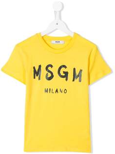 Msgm Kids футболка с короткими рукавами и логотипом