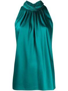 DVF Diane von Furstenberg плиссированный топ с вырезом халтер