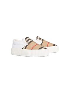 Burberry Kids слипоны в полоску Icon Stripe