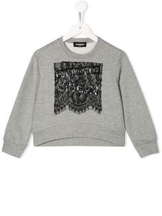 Dsquared2 Kids толстовка с кружевной вставкой