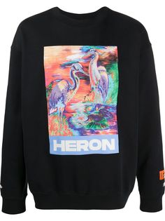 Heron Preston толстовка из джерси с графичным принтом