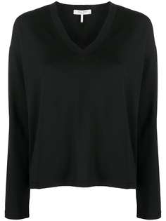 Rag & Bone топ с длинными рукавами и V-образным вырезом