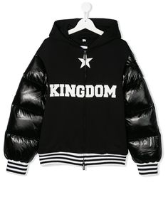 Burberry Kids пуховик Kingdom со вставками