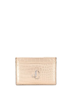 Jimmy Choo картхолдер с тиснением под крокодила и монограммой