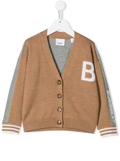 Burberry Kids двухцветный кардиган
