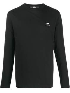 Karl Lagerfeld футболка с нашивкой Ikonik