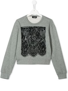 Dsquared2 Kids толстовка с кружевной вставкой