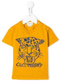 Gucci Kids футболка с принтом Gucci Moodify