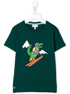 Lacoste Kids футболка с принтом