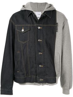 Yoshiokubo джинсовая куртка с контрастными вставками