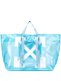 Off-White большая сумка-тоут с логотипом