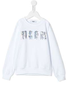 Msgm Kids джемпер с логотипом из пайеток