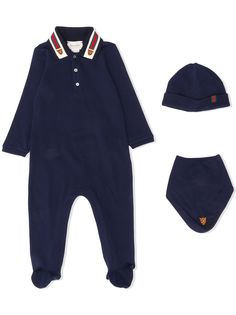 Gucci Kids "комплект из пижамы, нагрудника и шапки"