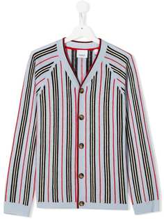 Burberry Kids кардиган в полоску Icon Stripe