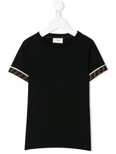 Fendi Kids футболка с логотипом FF