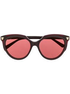Cartier солнцезащитные очки Panthere в оправе кошачий глаз