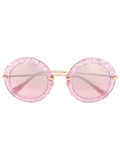 Miu Miu Eyewear солнцезащитные очки с блестками
