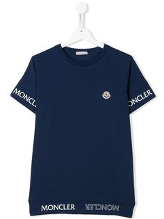 Moncler Kids многослойная футболка с нашивкой-логотипом