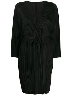 Pleats Please Issey Miyake плиссированный кардиган с поясом