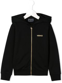 Versace Kids худи с логотипом металлик