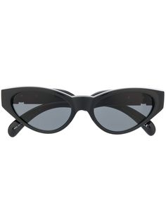 Versace Eyewear солнцезащитные очки в оправе кошачий глаз с логотипом