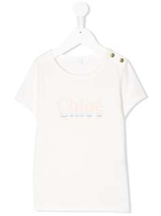 Chloé Kids футболка с логотипом