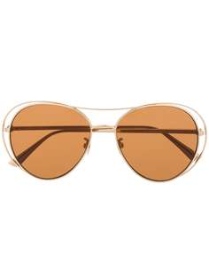Nina Ricci зеркальные солнцезащитные очки в двойной оправе