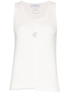 Delada button-up cotton tank top