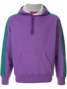Supreme толстовка с капюшоном и вставками