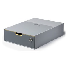 Бокс для документов Durable Varicolor 7601-27, для бумаг, 1 выдвижной ящик, 280x95x356, пластик, серый / серый
