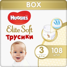 Трусики-подгузники Huggies Elite Soft, р. 3, 6-11 кг, 108 шт