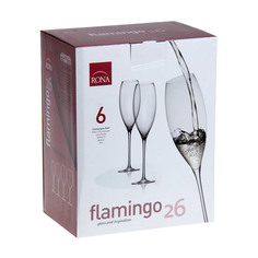 Набор бокалов для шампанского Flamingo 260 мл 6 шт Рона