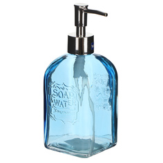 Дозатор для мыла Wenko sanitary vetro round голубой