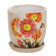 Горшок цветочный Dehua ceramic Orange Flower 18x18x16 см
