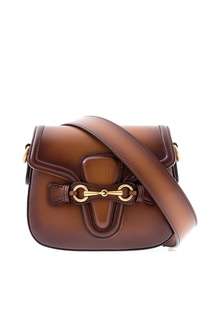 Кожаная коричневая сумка Lady Web Gucci