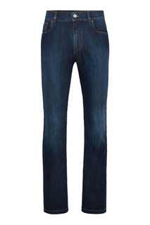 Темно-синие джинсы с вышитой аппликацией Billionaire