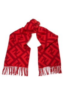Бордовый кашемировый шарф Fendi