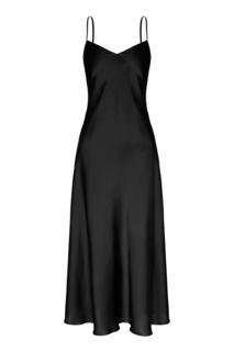 Черное платье-комбинация Beri Begi