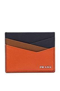 Разноцветный картхолдер с логотипом Prada