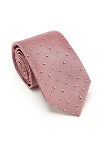 Темно-розовый галстук с узором Prada