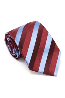 Бордовый галстук в полоску Prada