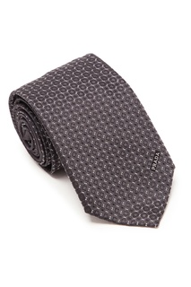 Серый галстук из шелковой ткани Prada