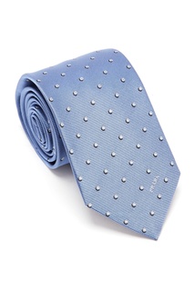 Голубой галстук в горох Prada
