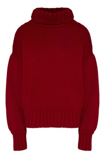 Бордовый полушерстяной свитер Laroom