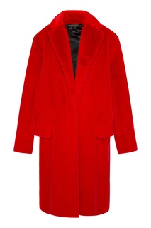 Меховое пальто красного цвета Alexander Terekhov