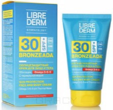 Domix, Солнцезащитный крем SPF30 с Омега 3-6-9 и термальной водой Bronzeada, 150 мл Librederm