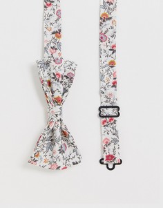 Хлопковый галстук-бабочка с принтом Gianni Feraud Liberty mina-Кремовый